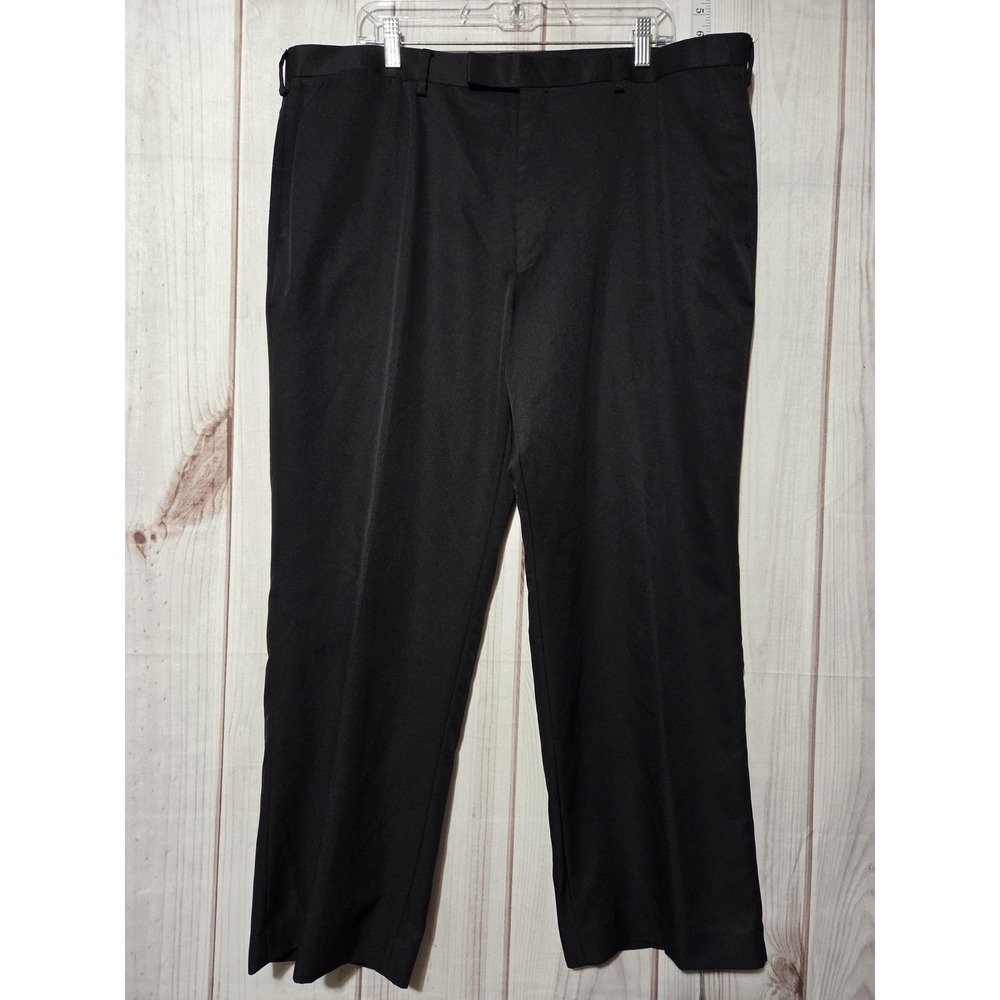 Claiborne‎ Pants Mens 40x28 Black Dress Slacks Flat Front Pockets Belt Loops